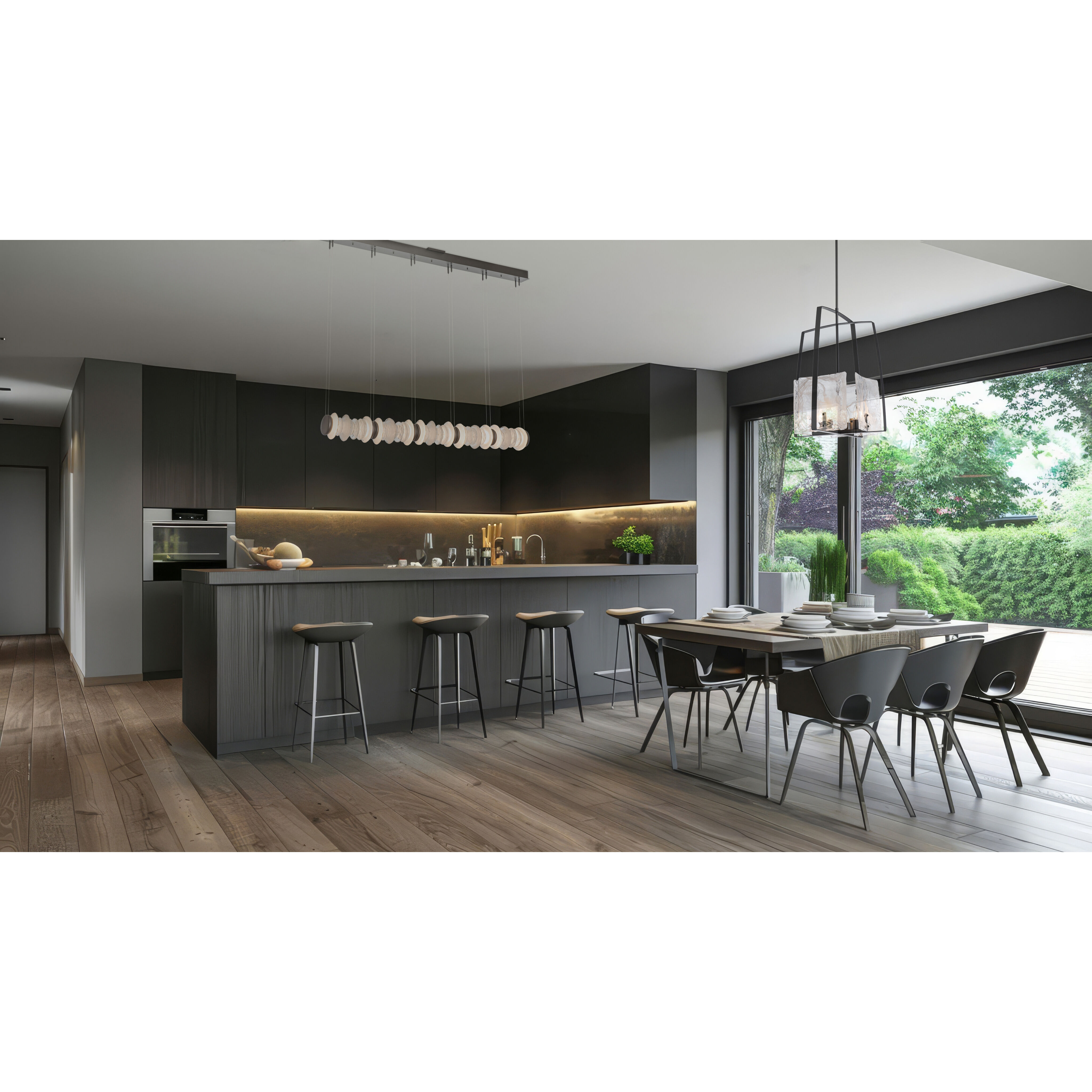 Cairn Linear Pendant Ceiling Light in Oil Rubbed Bronze